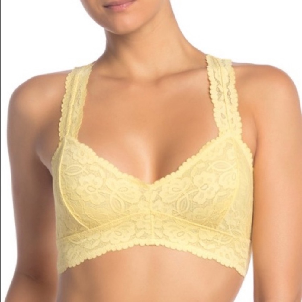 NWT Free People Galloon Racerback Bralette Yellow S